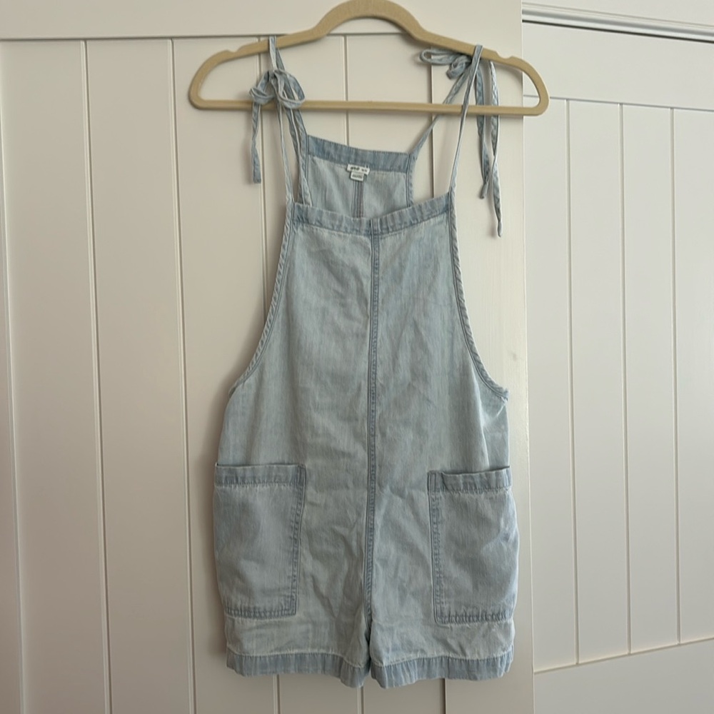 Aerie Light Blue Denim Overalls